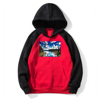 Thumbnail for Amazing Scenary & Sea Planes Designed Colourful Hoodies
