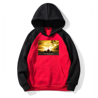 Thumbnail for Ready for Departure Passanger Jet Designed Colourful Hoodies
