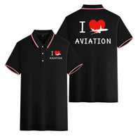 Thumbnail for I Love Aviation Designed Stylish Polo T-Shirts (Double-Side)