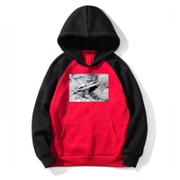 Thumbnail for US Air Force Show Fighting Falcon F16 Designed Colourful Hoodies