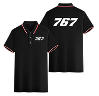 Thumbnail for 767 Flat Text Designed Stylish Polo T-Shirts (Double-Side)