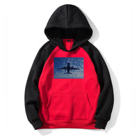Thumbnail for Airplane From Below Designed Colourful Hoodies