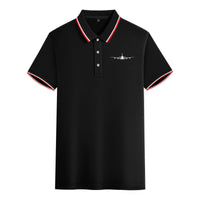 Thumbnail for Boeing 747 Silhouette Designed Stylish Polo T-Shirts
