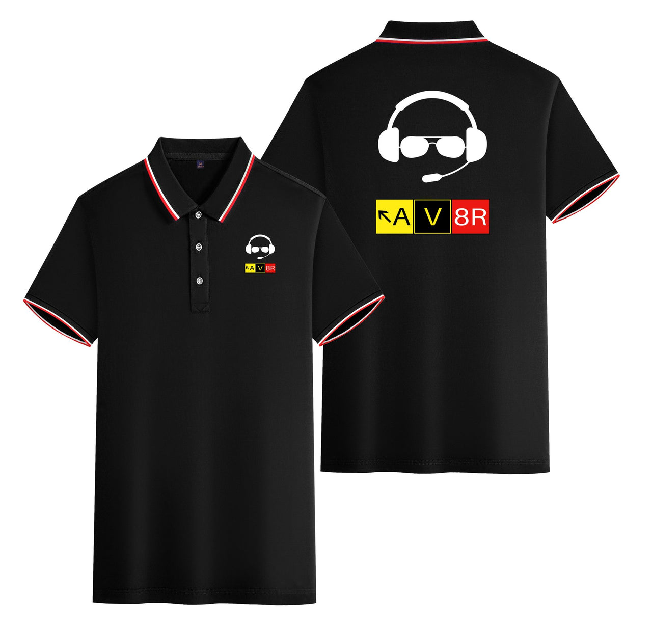 AV8R 2 Designed Stylish Polo T-Shirts (Double-Side)
