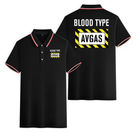 Thumbnail for Blood Type AVGAS Designed Stylish Polo T-Shirts (Double-Side)