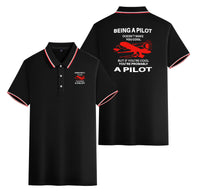 Thumbnail for If You're Cool You're Probably a Pilot Designed Stylish Polo T-Shirts (Double-Side)