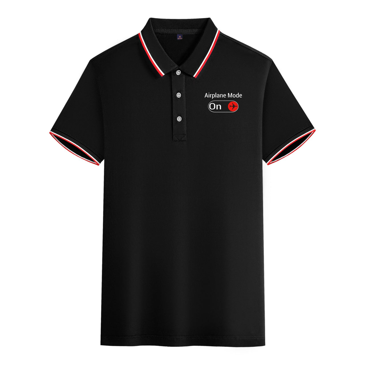 Airplane Mode On Designed Stylish Polo T-Shirts