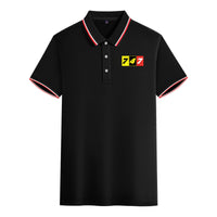 Thumbnail for Flat Colourful 747 Designed Stylish Polo T-Shirts