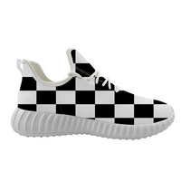Thumbnail for Black & White Boxes Designed Sport Sneakers & Shoes (MEN)