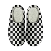 Thumbnail for Black & White Boxes Designed Cotton Slippers