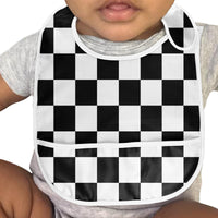 Thumbnail for Black & White Boxes Designed Baby Bib
