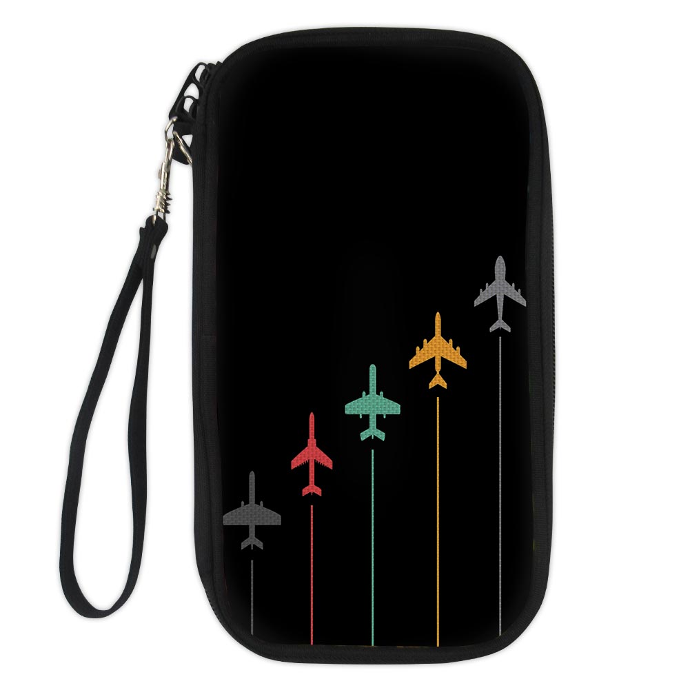 Black & White Super Travel Icons Black Dreamliner Designed Travel Cases & Wallets