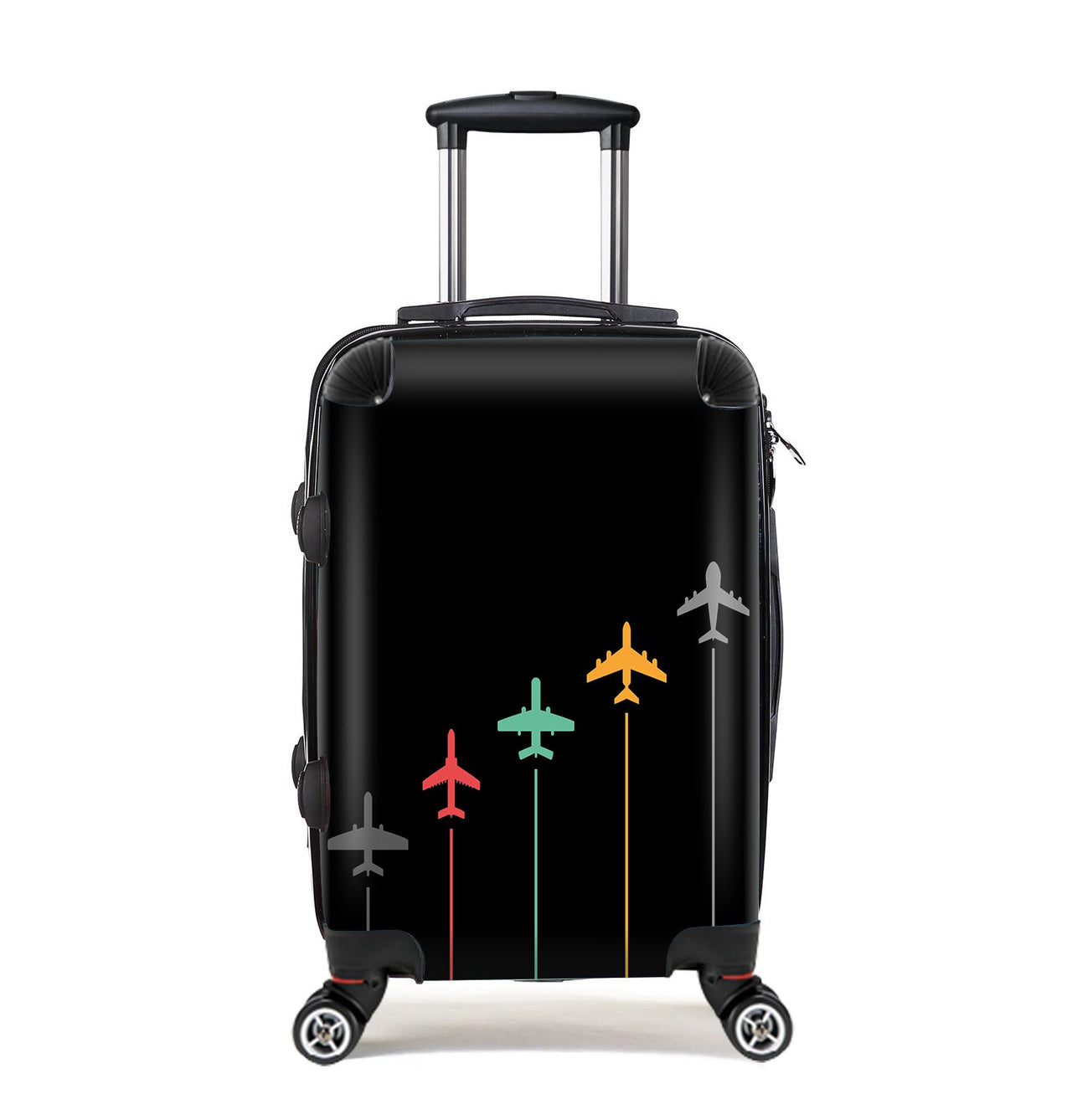 Black & White Super Travel Icons Black Designed Cabin Size Luggages