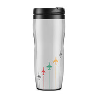 Thumbnail for Black & White Super Travel Icons Designed Travel Mugs