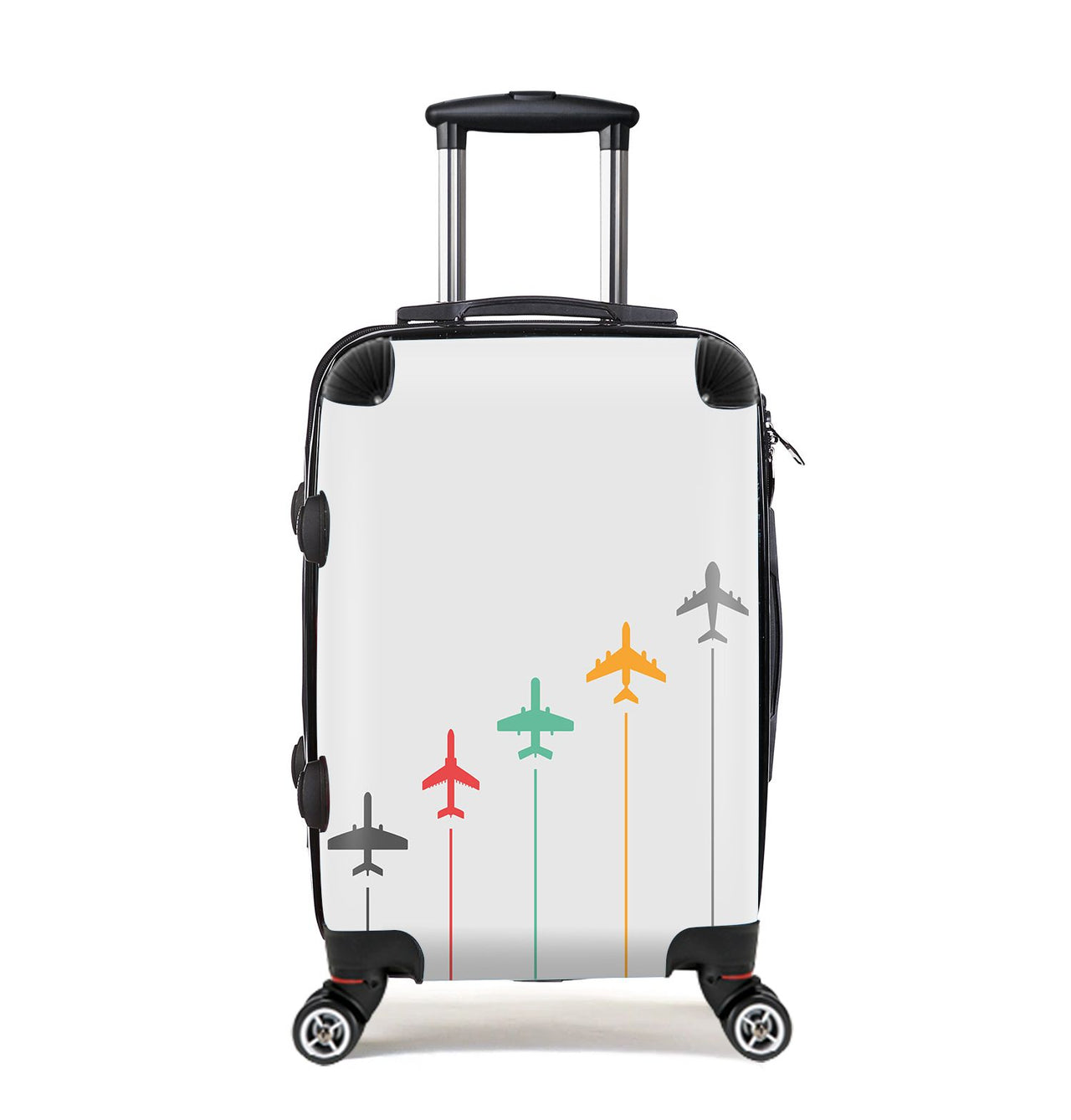 Black & White Super Travel Icons Light Gray Designed Cabin Size Luggages