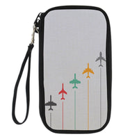 Thumbnail for Black & White Super Travel Icons Light Gray Dreamliner Designed Travel Cases & Wallets