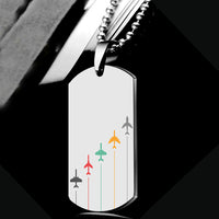 Thumbnail for Black & White Super Travel Icons Light Gray Designed Metal Necklaces