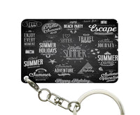 Thumbnail for Black & White Super Travel Icons Designed Key Chains