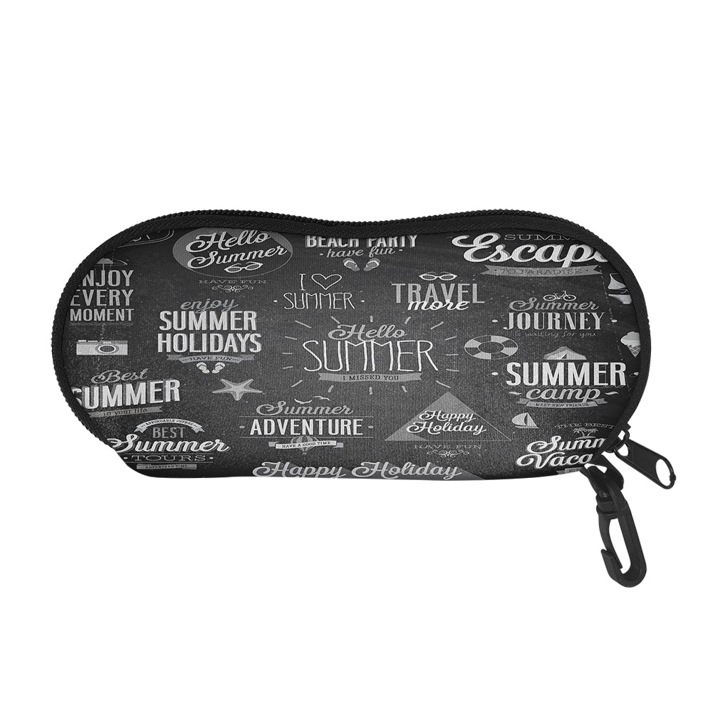 Black & White Super Travel Icons Designed Glasses Bag