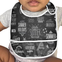 Thumbnail for Black & White Super Travel Icons Designed Baby Bib