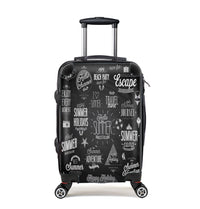 Thumbnail for Black & White Super Travel Icons Designed Cabin Size Luggages