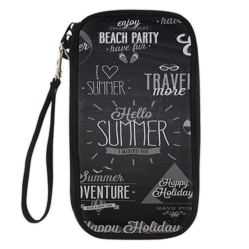 Black & White Super Travel Icons Designed Travel Cases & Wallets