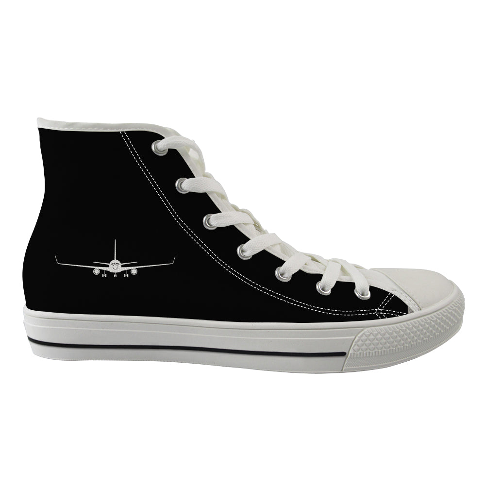 Boeing 767 Silhouette Designed Long Canvas Shoes (Men)