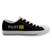Thumbnail for Pilot & Stripes (4 Lines) Designed Canvas Shoes (Men)
