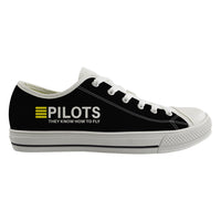 Thumbnail for Pilots They Know How To Fly Designed Canvas Shoes (Women)