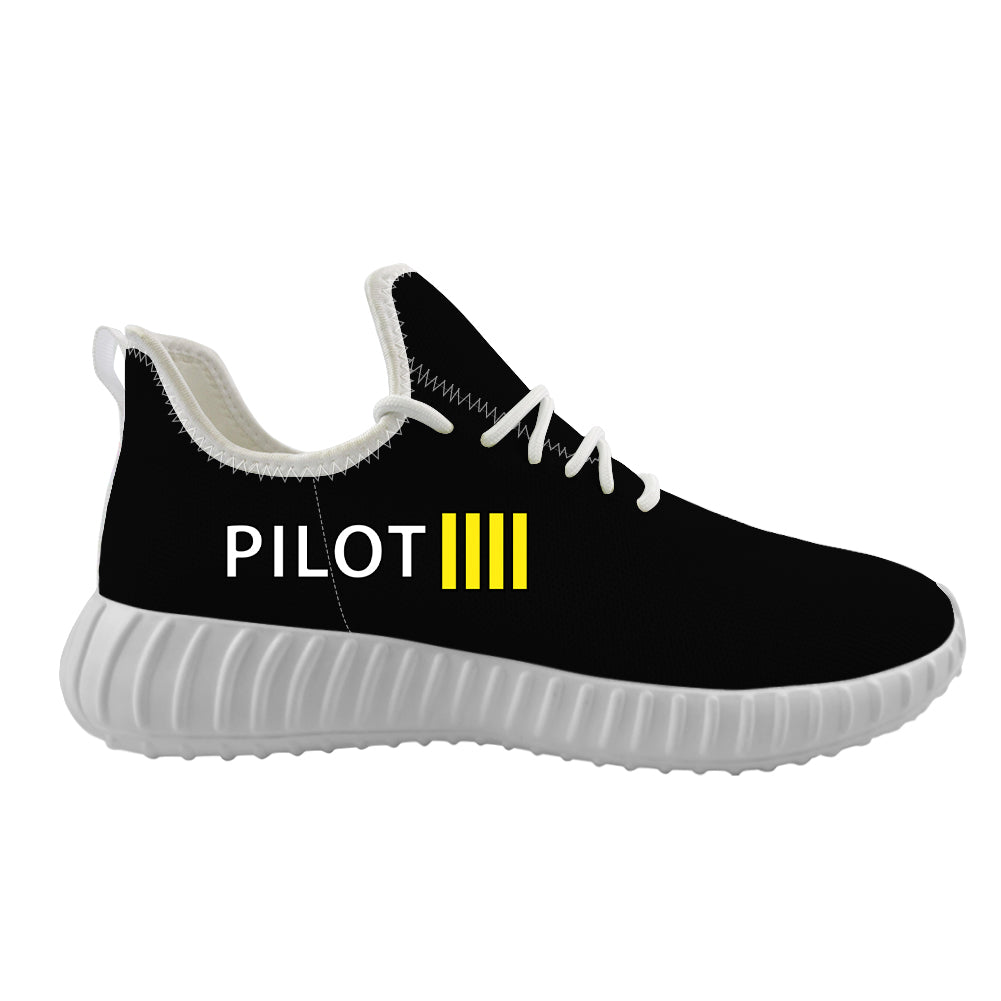 Pilot & Stripes (4 Lines) Designed Sport Sneakers & Shoes (WOMEN)
