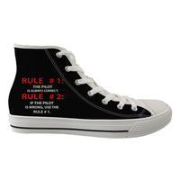 Thumbnail for Rule 1 - Pilot is Always Correct Designed Long Canvas Shoes (Women)