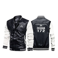 Thumbnail for Cessna 172 & Plane Designed Stylish Leather Bomber Jackets