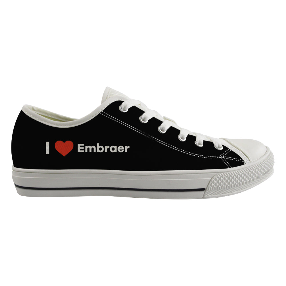 I Love Embraer Designed Canvas Shoes (Men)