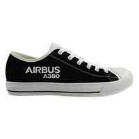 Thumbnail for Airbus A380 & Text Designed Canvas Shoes (Men)