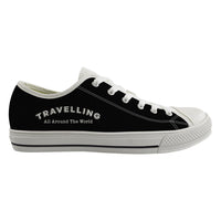 Thumbnail for Travelling All Around The World Designed Canvas Shoes (Men)