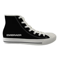 Thumbnail for Embraer & Text Designed Long Canvas Shoes (Women)