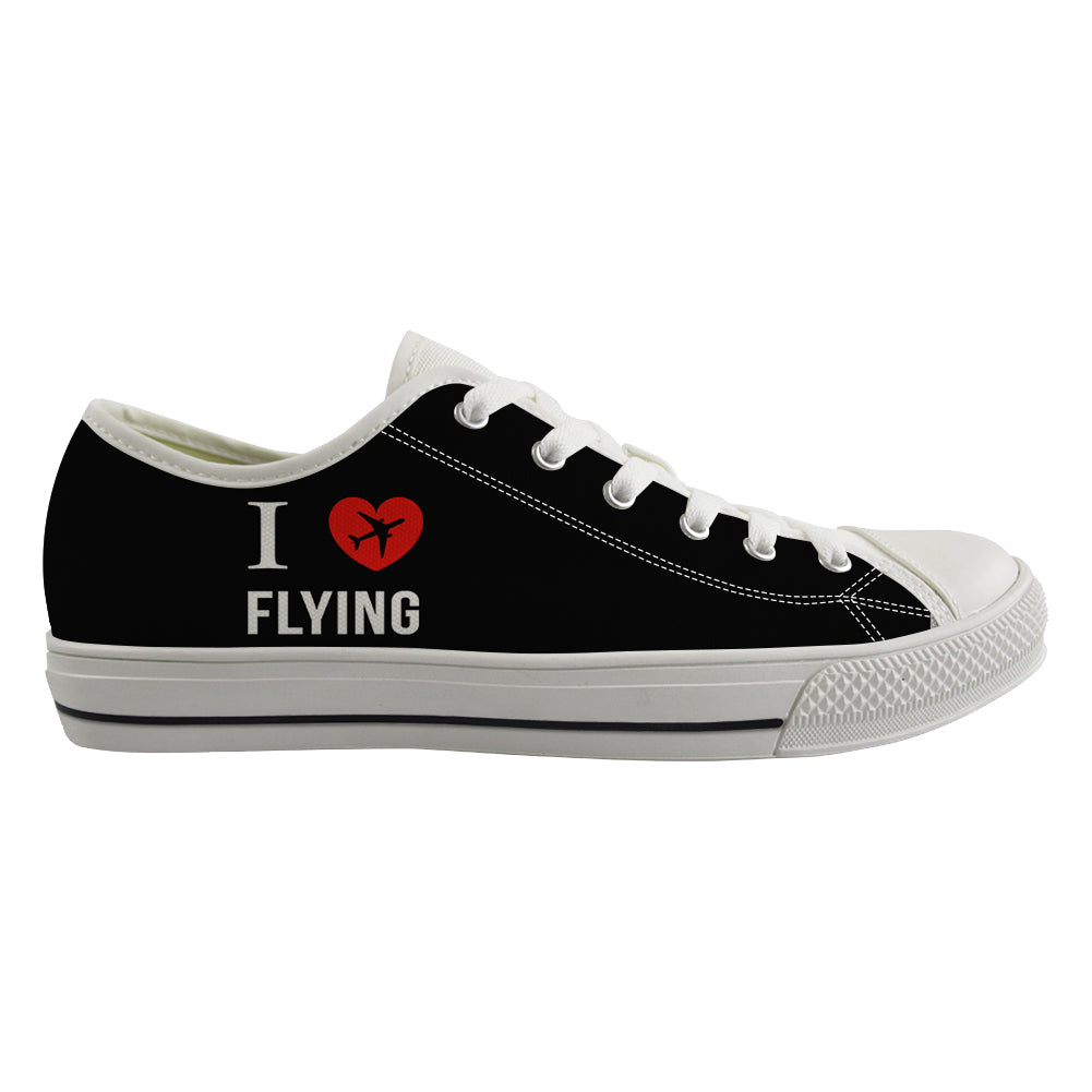 I Love Flying Designed Canvas Shoes (Men)