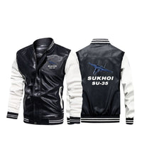 Thumbnail for The Sukhoi SU-35 Designed Stylish Leather Bomber Jackets