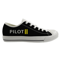 Thumbnail for Pilot & Stripes (2 Lines) Designed Canvas Shoes (Men)