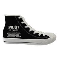 Thumbnail for Pilot [Noun] Designed Long Canvas Shoes (Women)