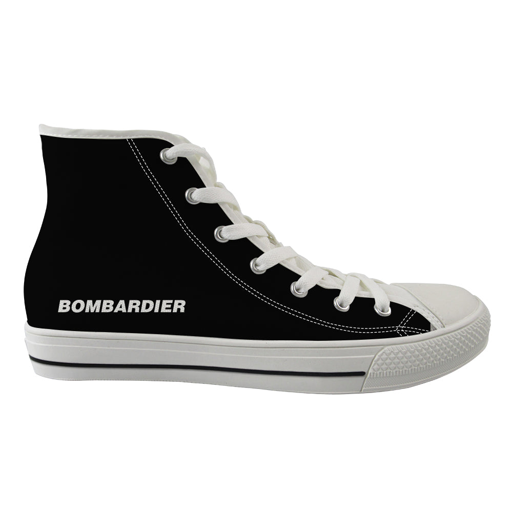 Bombardier & Text Designed Long Canvas Shoes (Women)