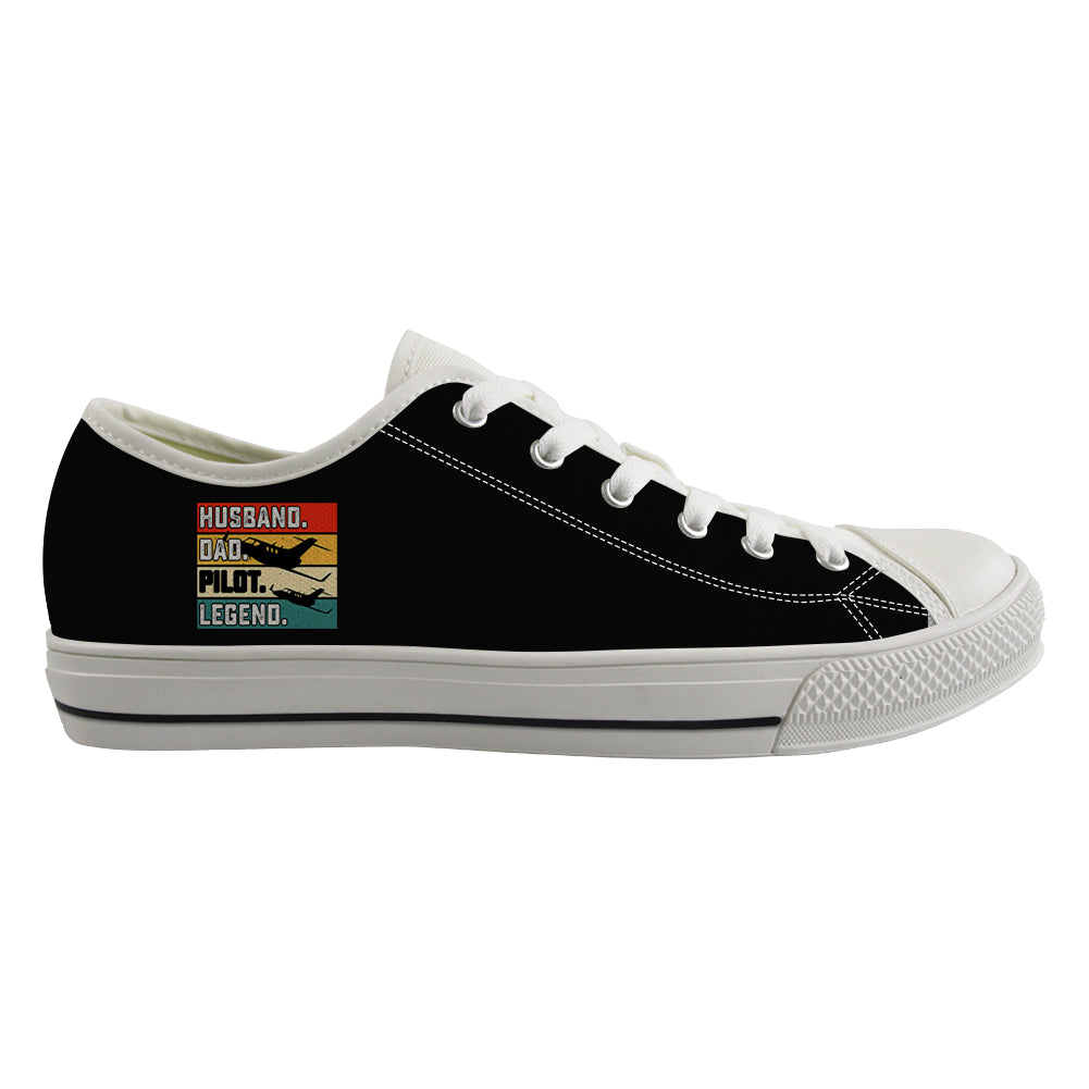 Husband & Dad & Pilot & Legend Designed Canvas Shoes (Men)