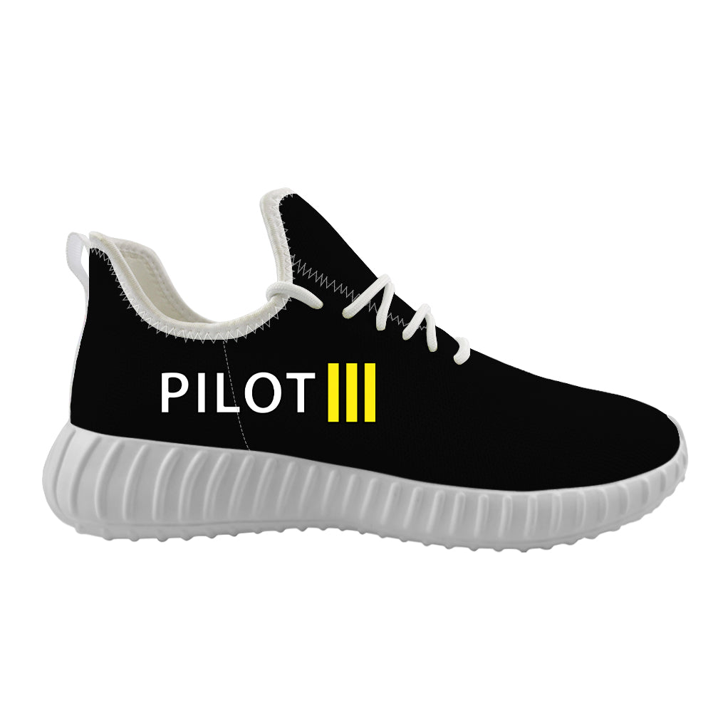 Pilot & Stripes (3 Lines) Designed Sport Sneakers & Shoes (WOMEN)