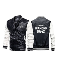 Thumbnail for Diamond DA42 & Plane Designed Stylish Leather Bomber Jackets