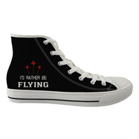 Thumbnail for I'D Rather Be Flying Designed Long Canvas Shoes (Women)