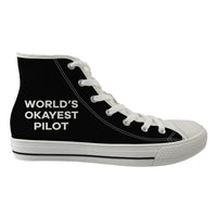 Thumbnail for World's Okayest Pilot Designed Long Canvas Shoes (Women)