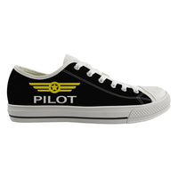 Thumbnail for Pilot & Badge Designed Canvas Shoes (Women)