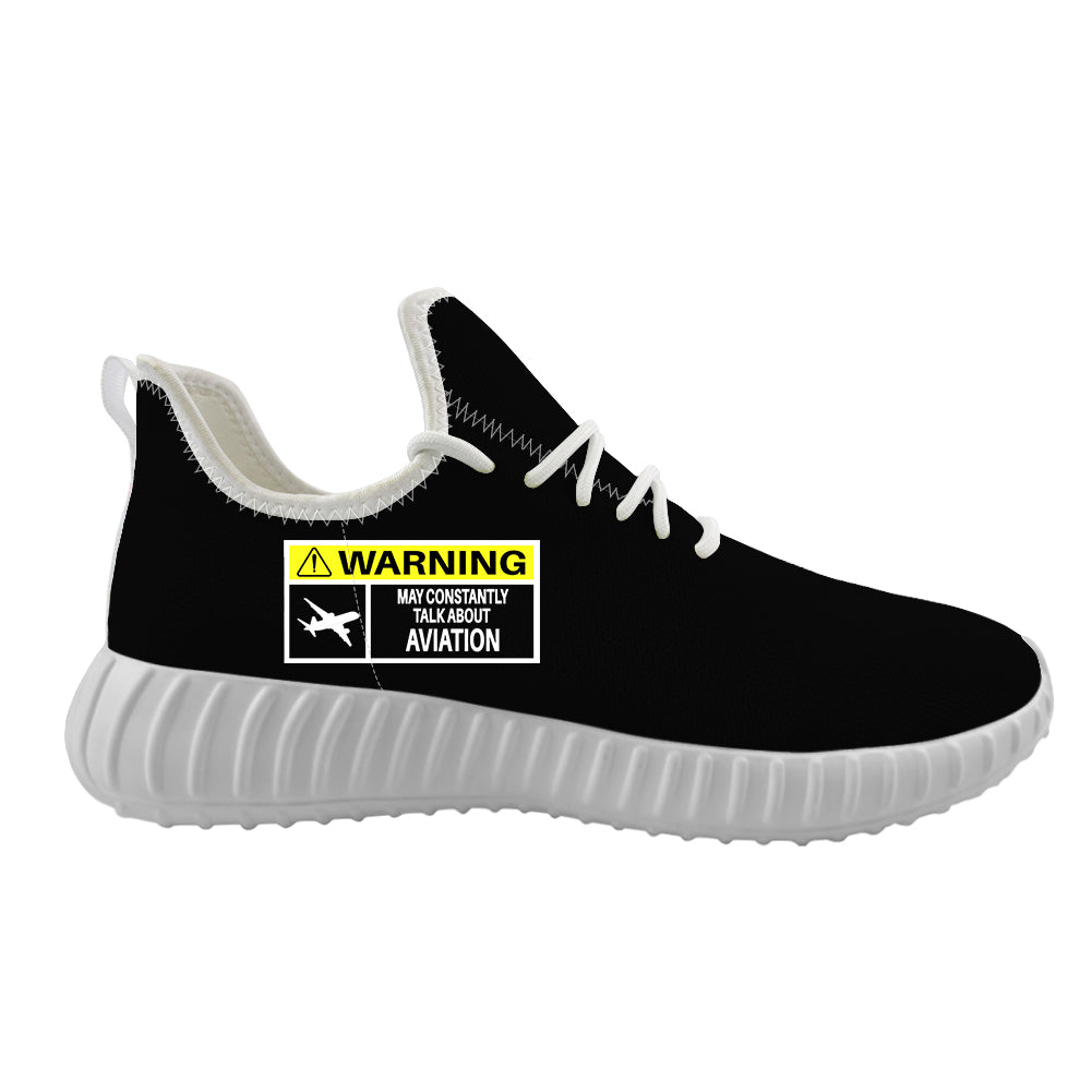 Warning May Constantly Talk About Aviation Designed Sport Sneakers & Shoes (WOMEN)