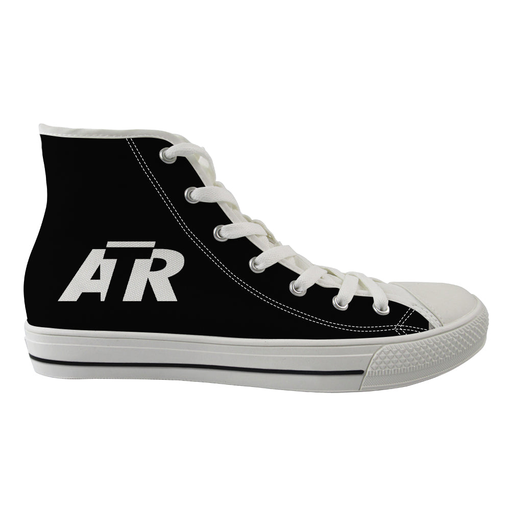 ATR & Text Designed Long Canvas Shoes (Men)