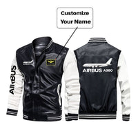 Thumbnail for The Airbus A380 Designed Stylish Leather Bomber Jackets